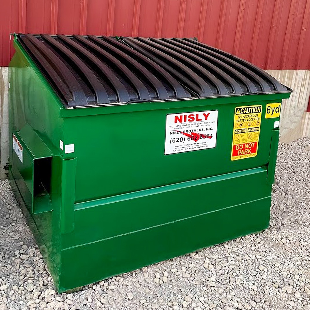 6 yard container for commercial trash services pratt county kansas