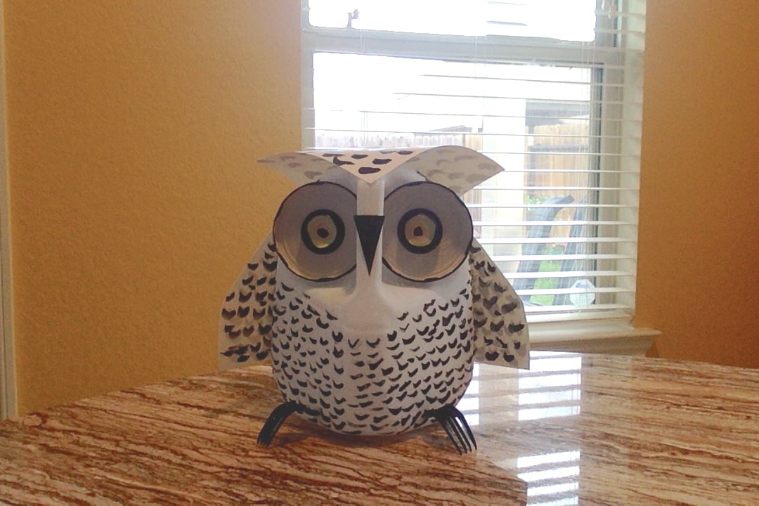 childrens recycling crafts milk jug owl