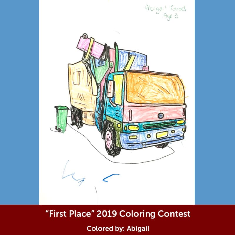 recycling activity for children coloring page 1st place