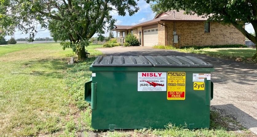 Trash container for trash collection in Marion County