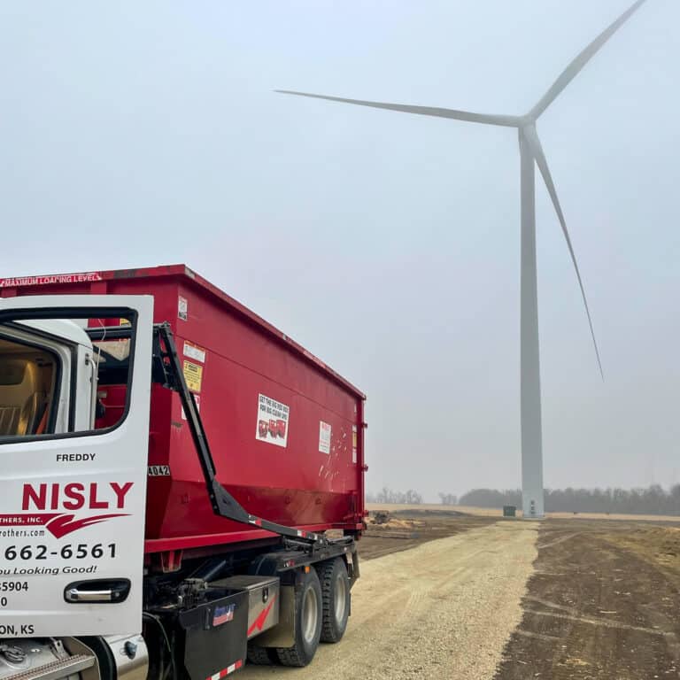 40 yard roll off construction dumpster in peabody kansas