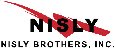nisly brothers trash service logo with black text