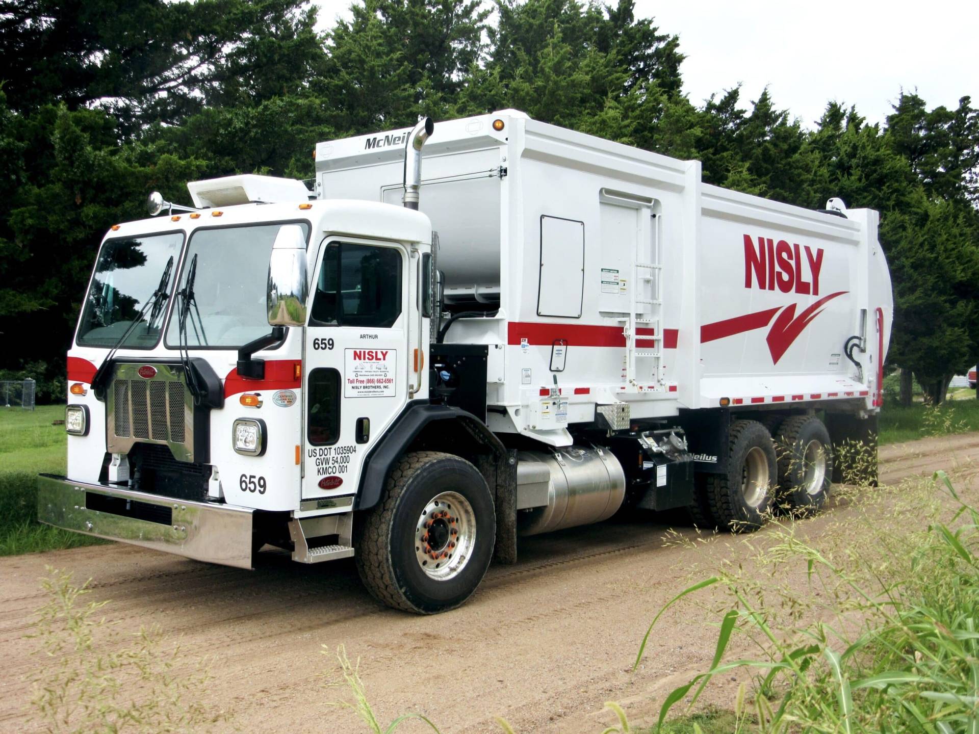 nisly brothers new automated side load truck
